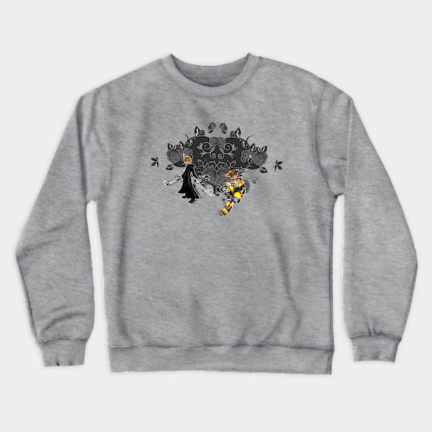 Gray Heart Crewneck Sweatshirt by ladyshiro42